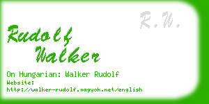 rudolf walker business card